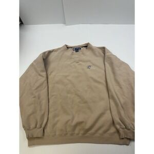 Vintage Big Dogs Sweatshirt Mens 2X Beige Cotton Embroidered Logo